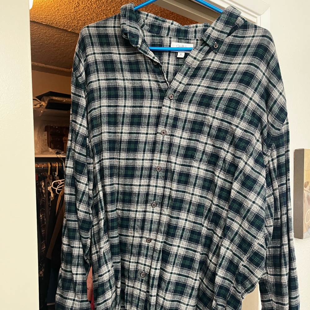 Plaid Button-Up Shirt